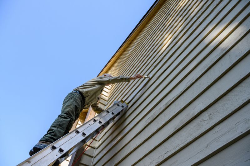 Professional siding painting team